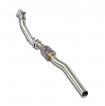 Donwpipe izquierdo con catalizador metalico Sistema 100% de acero inoxidable, 2 x Ø63,5 mm -> 2 x Ø55 mm -> 1 x Ø70 mm AUDI S4 Q