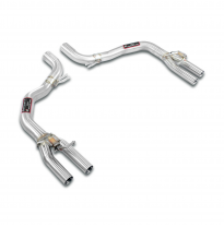 Tubo trasero Derecho-Izquierdo (Anula silencioso) Sistema 100% Acero Inox "Street" Solo sistema completo PORSCHE Panamera 3.0 Di