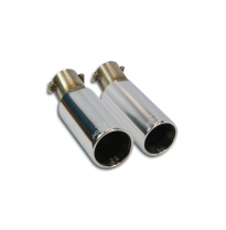 Cola de escape OO100 Sistema de escape 100% de acero inoxidable, sobredimensionado 2 x Ø70 mm - Modelos con colectores de escape