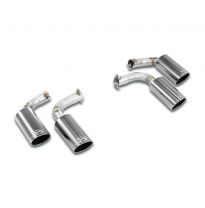 Colas de escape Derecha-Izquierda OO100 "Gun Metal Grey" Sistema de escape "Cat.-back" 100% de acero inoxidable con doble válvul