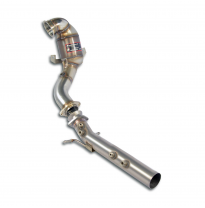 Kit de tubo de escape turbo + convertidor catalítico metálico 200 CPSI (elimina el filtro de partículas de gasolina) Sistema 100