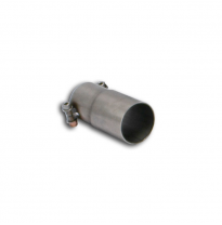 Adaptador Sistema 100% de acero inoxidable, sobredimensionado Ø54 mm, para el parachoques trasero de serie. VW POLO 2G 1.0 TSI (