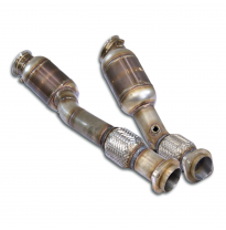 Tubo de escape descendente + convertidor catalítico metálico derecho - izquierdo Sistema 100% de acero inoxidable: elimina el ca