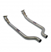 Downpipe kit Right - Left(Replaces catalytic)  Sistema 100% de acero inoxidable. Sobredimensionado 2 x Ø65 mm para la sección ce