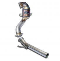 Kit bajante turbo + Catalizador metalico 200 CPSI Sistema 100% de acero inoxidable, sobredimensionado Ø76mm-> Ø70mm - Solo kit c