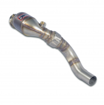 Kit turbo downpipe + Catalizador metalico derecho Acepta el sistema "Cat.-Back" de serie Kit de tubo de bajada 100% acero inoxid