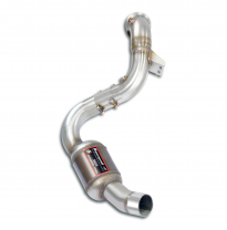 Tubo de bajada izquierdo + convertidor catalítico metálico Elimina el convertidor catalítico primario Sistema 100% de acero inox