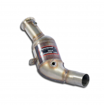 Tubo de escape derecho + convertidor catalítico metálico 200CPSI Kit de tubo de escape descendente 100% acero inoxidable - Para