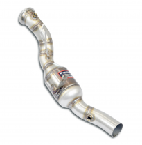 Tubo de bajada derecho + catalizador metálico Kit de tubo de escape descendente 100% Inox - (elimina el catalizador + GPF) MASER
