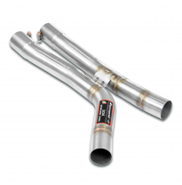 Tubería recta sección media Sistema de tubo en J 100% acero inoxidable para el silenciador trasero original. Solo kit completo.