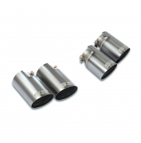 Colas de escape Derecha-Izquierda OO100 "Gun Metal Grey" Sistema de escape completo 100% acero inoxidable PORSCHE MACAN Turbo 2.