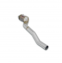 Catalizador metalico delantero derecho  Sistema 100% de acero inoxidable. Tamaño extragrande: 2 x Ø 70 mm -> Ø 65 mm - Solo kit