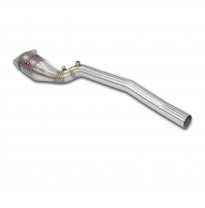 Tubo anterior con catalizador metalico izquierdo   Sistema 100% de acero inoxidable. Tamaño extragrande: 2 x Ø 70 mm -> Ø 65 mm