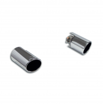 Kit colas de escape  O100 Derecha-Izquierda Sistema 100% de acero inoxidable, sobredimensionado Ø76 mm - para parachoques traser