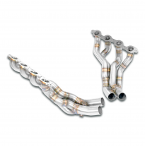 Colectores Derecho-Izquierdo Sistema 100% de acero inoxidable, sobredimensionado 2 x Ø70 mm - Para silenciador trasero OEM - Sol