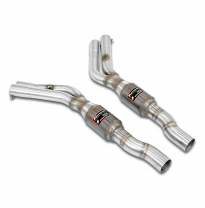 Tubo Anterior + catalizador metalico derecho + izquierdo  Sistema 100% de acero inoxidable, sobredimensionado 2 x Ø70 mm - Para