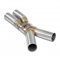Sección de escape central "X-Pipe" Sistema "J-Pipe" - (Sección transversal de 100 mm - Curvado con mandril) - Elimina el cataliz