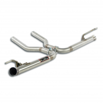Tubo trasero Derecho-Izquierdo (Anula silencioso) Sistema 100% de acero inoxidable, 2 x Ø60 mm PORSCHE 957 CAYENNE S "Transsyber
