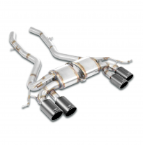 Escape trasero "Race" derecho OO100 + izquierdo OO100 "Gris metalizado" Axle Back 100% acero inoxidable BMW G80 M3 CS (S58 - 550