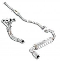Paquete deportivo Ø60, Sistema completo Sistema completo 100% de acero inoxidable HONDA CIVIC CRX 1.6i (124 CV) Kat '89 -> '91 S