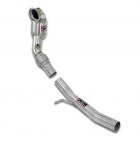 Downpipe + convertidor catalítico metálico WRC 100 CPSI Sistema 100% de acero inoxidable - Sobredimensionado Ø80 mm - Ø76 mm -
