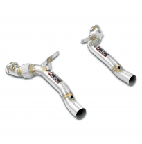 Downpipe kit Right + Left(Replaces catalytic converter) Kit de tubo de bajada 100% acero inoxidable, lado derecho e izquierdo. F