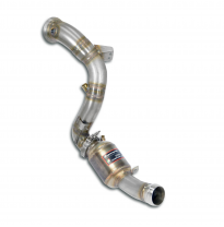 Tubo de escape izquierdo + convertidor catalítico metálico Elimina el catalizador primario + GPF Sistema 100% Acero Inox tamaño