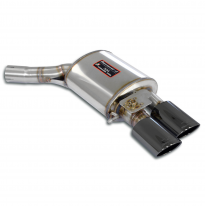 Escape trasero derecho 100x75 "Gris metalizado" con válvula Kit de escape trasero derecho - izquierdo con válvula AUDI S8 Plus Q