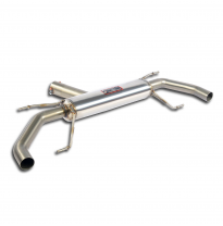 Escape trasero "Sport" Sistema 100% de acero inoxidable, sobredimensionado Ø76 mm - para parachoques trasero OEM - Solo kit comp