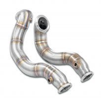 Downpipe kit (Reemplaza catalizador)  Sistema 100% Acero Inox, 2 x Ø60mm Solo sistema completo BMW E36 M3 (Para Motor N54 Bi-Tur