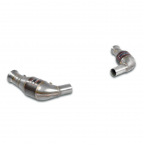 Catalizador metalico delantero Derecho-Izquierdo 200CPSI Sistema 100% de acero inoxidable "Colectores de tubo largo" con salida