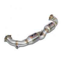 Catalítico metálico delantero derecho - izquierdo 100CPSI "Racing" (No intercambiadores de calor) Sistema 100% Acero Inox 2 x Ø6