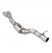 Centre exhaust Sistema de doble tubo 100% acero inoxidable, sobredimensionado: 1 x Ø90 mm - 2 x Ø60 mm - 1 x Ø76 mm - (Elimina