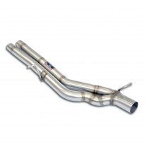 Tubo central Derecho-Izquierdo Sistema de doble tubo 100% acero inoxidable, sobredimensionado: 1 x Ø90 mm - 2 x Ø60 mm - 1 x Ø