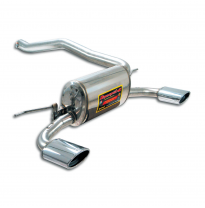 Escape trasero derecho + izquierdo 2 salidas 145 x Sistema 100% de acero inoxidable, sobredimensionado 2 x Ø60 mm -> 1 x Ø76 mm,