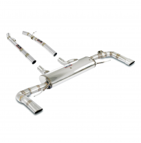 Rear exhaust right - left con válvula Silenciador trasero - (Parachoques trasero con salida trapezoidal) - Solo kit completo BMW