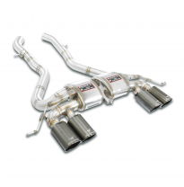 Escape trasero "Race" derecho OO100 + izquierdo OO100 "Gris metalizado" Axle Back 100% acero inoxidable BMW G87 M2 (S58 - 480 CV