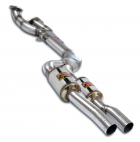J-Pipe - resonated Sistema "J-Pipe" (sección transversal de 100 mm, curvado con mandril) para el silenciador trasero de serie/M