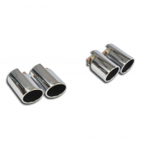 Colas de escape Derecha-Izquierda OO100 Kit de silenciador trasero 100% acero inoxidable, sobredimensionado Ø76 mm - Solo kit co