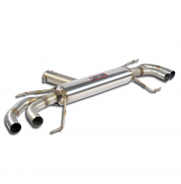 Silencioso trasero "Sport" Kit de silenciador trasero 100% acero inoxidable, sobredimensionado Ø76 mm - Solo kit completo MASERA