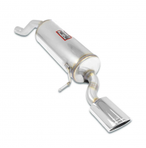 Rear exhaust Ov. 120x80 Sistema 100% de acero inoxidable - Sobredimensionado Ø54 mm - Para parachoques trasero OEM SKODA FABIA 1