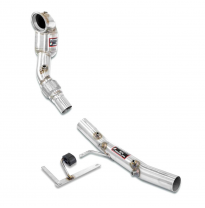 Kit de tubo de escape turbo + convertidor catalítico metálico WRC 100 CPSI (elimina el filtro de partículas de gasolina) Sistema