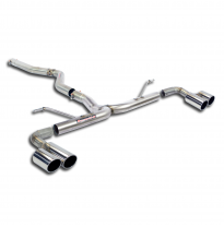 Tubo De Conexión + Tubo Trasero Derecho Oo80 (Anula Silencioso) - Bmw F20 / F21 120d (184 Cv) 2011 -&gt; 2014 Supersprint