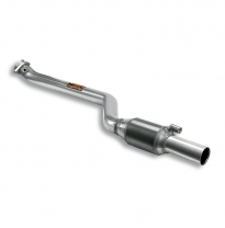 Downpipe derecho con catalizador metalico Sistema 100% de acero inoxidable 2 x Ø65 mm para los colectores de serie - Solo kit co