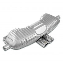 Escape trasero "Touring" Sistema Touring de gran tamaño 2 x Ø 54 mm, 100 % acero inoxidable - Solo kit completo PORSCHE 987 CAYM