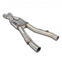Silencioso central + "X-Pipe" Sistema "Cat.-back" 100% de acero inoxidable - Solo kit completo BMW F12 Cabrio 650i V8 2011 -> 20