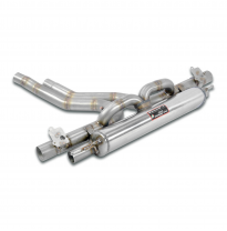 Silencioso trasero Derecho-Izquierdo con válvulas Kit de escape central y trasero 100% acero inoxidable - Solo kit completo AUDI