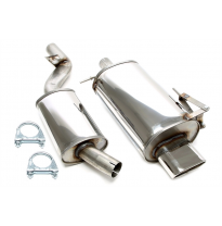 Sistema de acero inoxidable TA Technix Tubo de escape: 70x140 mm con homologación CE  Valido para: BMW Z3 E36 8V Tipo R/C  1.8 8