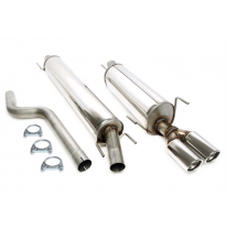 Sistema de acero inoxidable TA Technix Tubo de escape: 2x80 mm con aprobación CE  Valido para: Opel Astra G Hatchback type T98 M