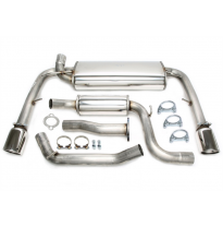 Sistema dúplex de acero inoxidable TA Technix Tubo de escape: 1*1x100 mm izquierdo y derecho, redondo / enrollado con aprobación